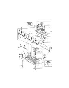 Engine Cylinder Head And Bonnet Diagram and Parts List for SX3100 54ALB4S727-54ALB4SW727-54ALB4SX727-54ALB4SY727-54ALB4SZ727-54AMB4S727-54AMB4SW727-54AMB4SX727-54AMB4SY727-54AMB4SZ727 Cub Cadet Lawn Tractor